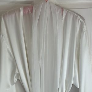 Vintage Gold Label Ivory Satin Victoria’s Secret Robe P/S size